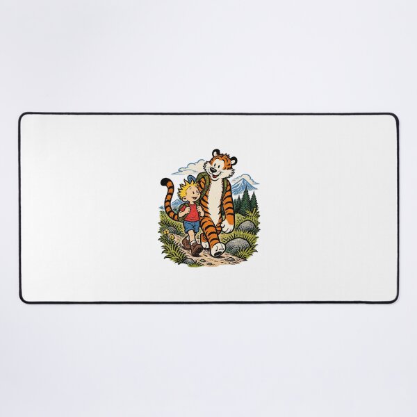 Item preview, Boy and Tiger Walking Together Illustration Artwork designed and sold by engMohamedReda.