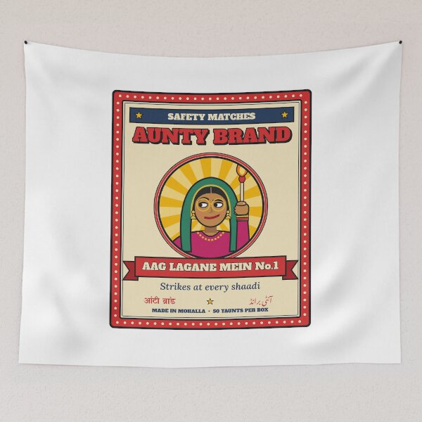 Item preview, Aunty Brand Matches - Funny Desi Gossip Aunty designed and sold by Chai & Chaos.