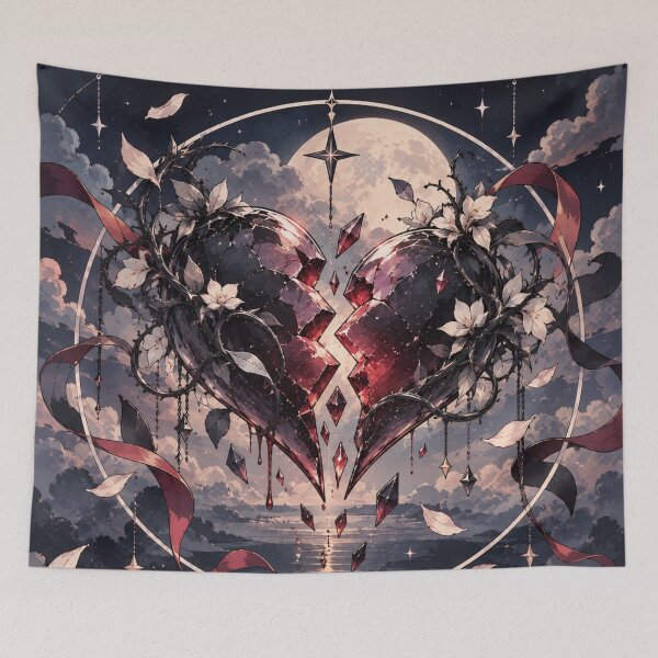 Item preview, Romantic Heart Breaking Beneath the Moonlit Sky. designed and sold by MissYouONLY.