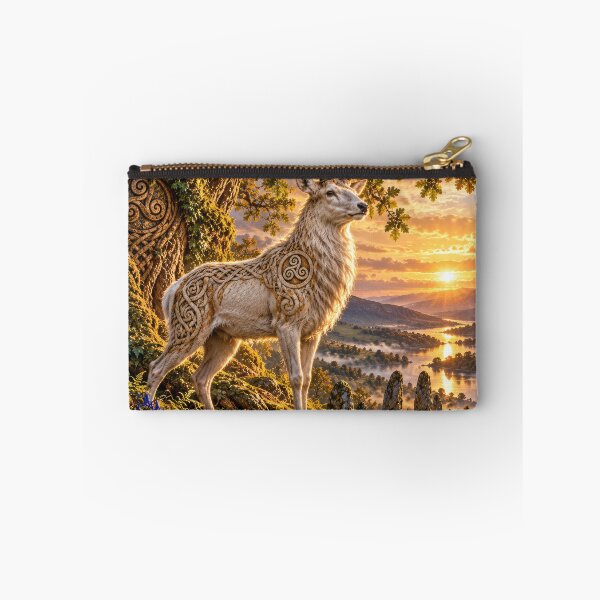 Item preview, Guardian of the Ancient Oak – Celtic White Stag Fantasy Art designed and sold by thewandswant.