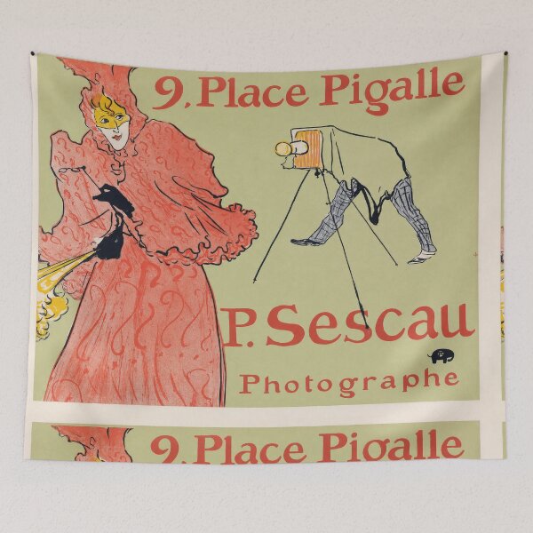 Item preview, P Sescau Photographe Place Pigalle Advertisement designed and sold by artofuniverse.
