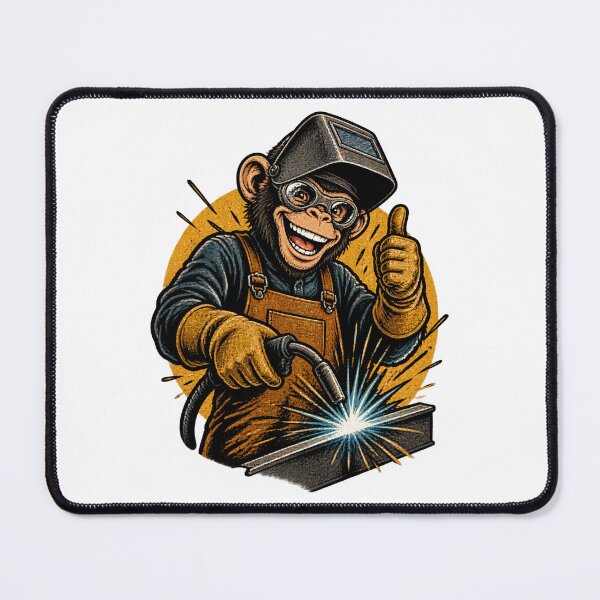 Item preview, Funny Welder Monkey Design with Happy Expression for Welding Enthusiasts PERFECT GIFT FOR YOU AND FRIENDS designed and sold by Velikakara.