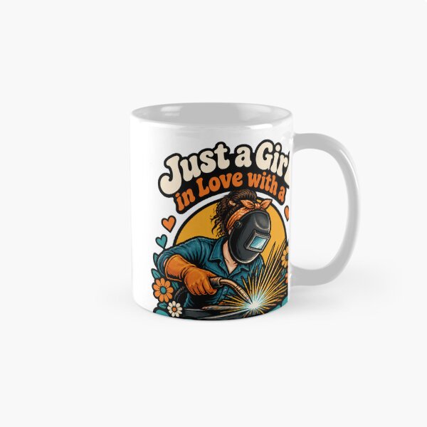 Item preview, Funny Groovy Quote for Welder Wife - Just a Girl in Love with a Welder Design LIMITED EDITION designed and sold by Velikakara.