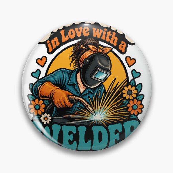 Item preview, Funny Groovy Quote for Welder Wife - Just a Girl in Love with a Welder Design LIMITED EDITION designed and sold by Velikakara.