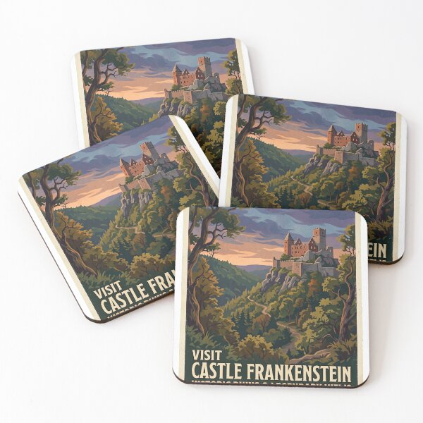 Item preview, Castle Frankenstein Germany Historic Travel Poster designed and sold by Bad-Decisions-Designs.