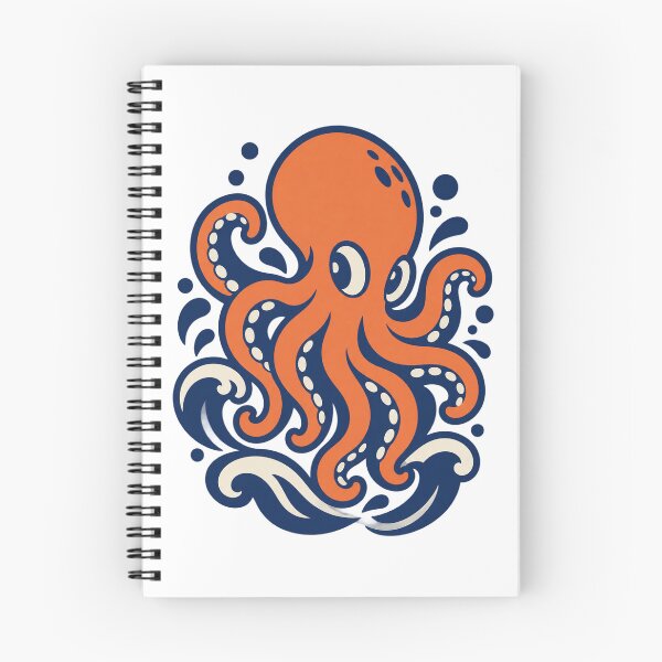 Item preview, Colorful Octopus Illustration with Detailed Tentacles and Ocean Theme designed and sold by engMohamedReda.