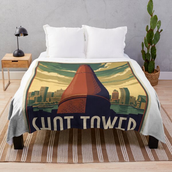 Item preview, Phoenix Shot Tower Baltimore Travel Poster designed and sold by Bad-Decisions-Designs.