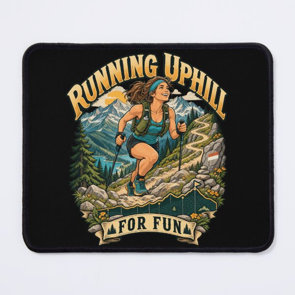 Item preview, Steep Winding Trail Elevation Gain Funny Running Fan designed and sold by adiencarteras.
