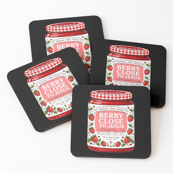 Item preview, Berry Close to Jesus Strawberry Jam – Cute Christian Faith designed and sold by plushism.