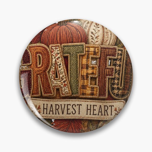 Item preview, Grateful Harvest Heart Patchwork Fall Pumpkins designed and sold by Mnyus shop.