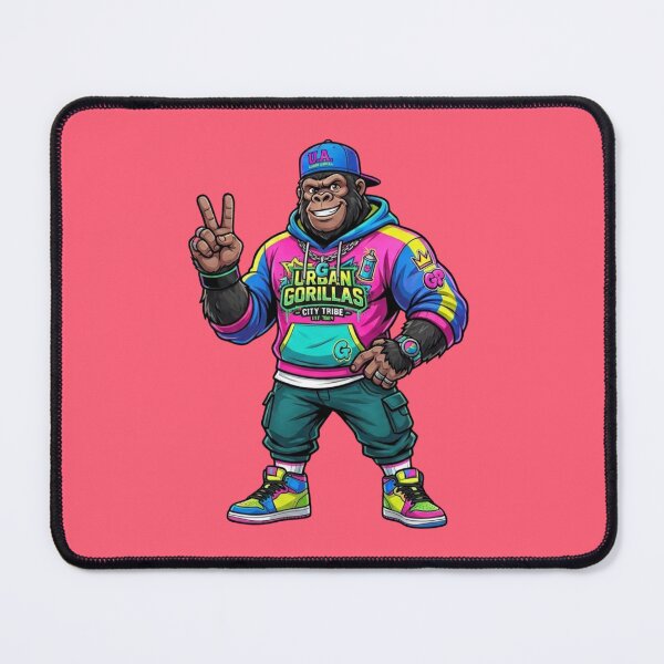 Item preview, Cyberpunk Neon Gorilla Streetwear Hip Hop Mascot designed and sold by Gianlu1215.