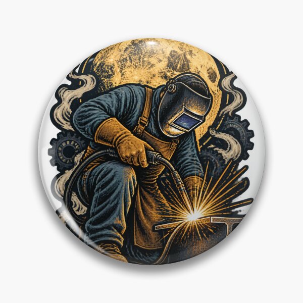 Item preview, Welder Moon Art Design with Welding Helmet and Night Sky Illustration PERFECT GIFT FOR YOU AND FRIENDS designed and sold by Velikakara.