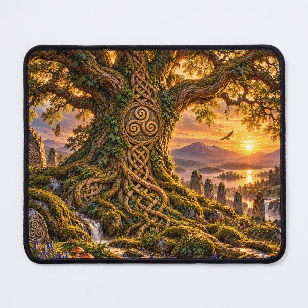Item preview, The Celtic Tree of Life – Ancient Oak, Sacred Roots & Mystical Fantasy Art designed and sold by thewandswant.