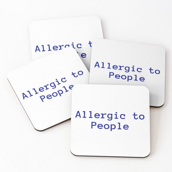 Item preview, Allergic to People – Funny Introvert Quote designed and sold by Mandala & More.
