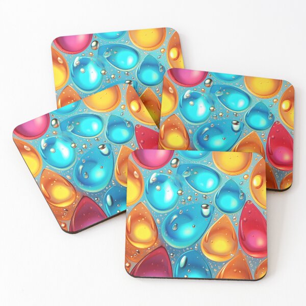 Item preview, Water Drops Style Colorful Design designed and sold by MalwasBasket.