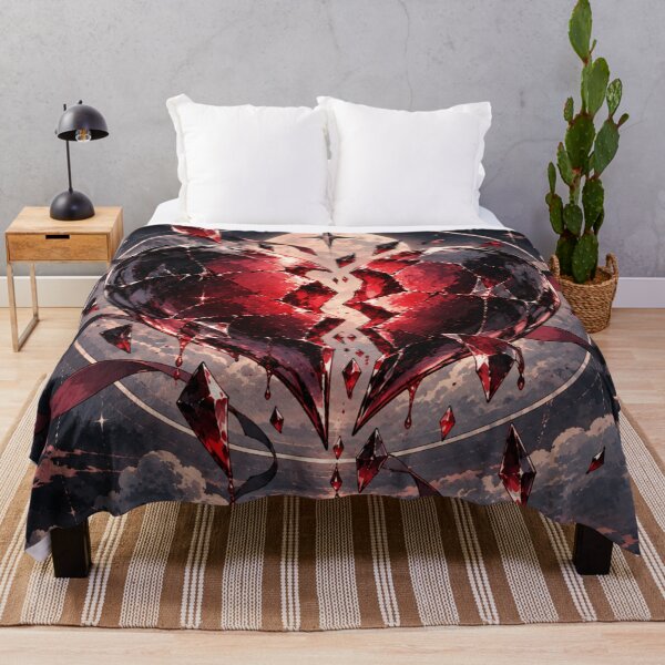 Item preview, Cracked Crimson Heart Beneath a Gothic Moonlit Horizon. designed and sold by MissYouONLY.