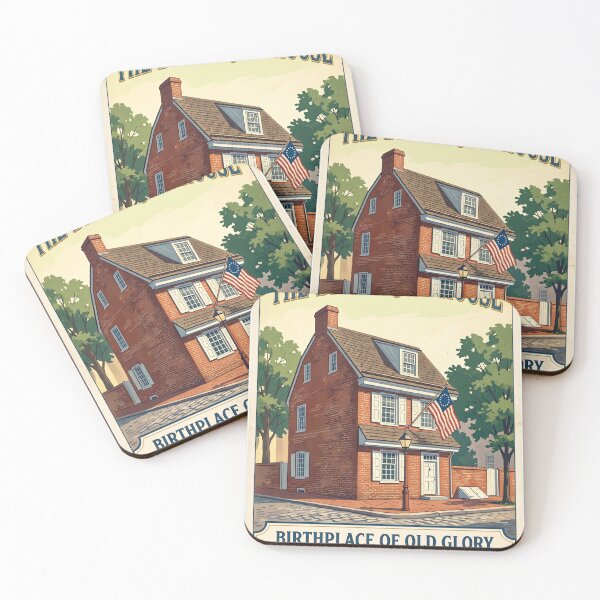 Item preview, Betsy Ross House Philadelphia Travel Poster designed and sold by Bad-Decisions-Designs.