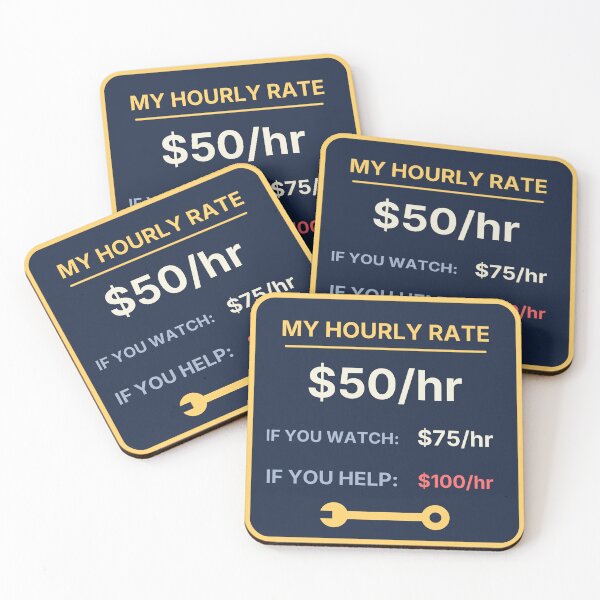Item preview, Funny Mechanic Hourly Rate Price List Repair Guy designed and sold by Lazarescu.