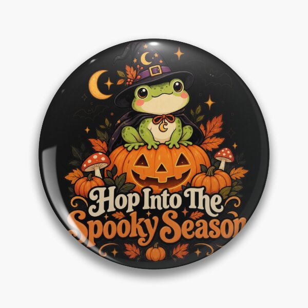 Item preview, Hop Into The Spooky Season – Cute Witchy Frog Halloween Pumpkin Design designed and sold by Sanika arts .