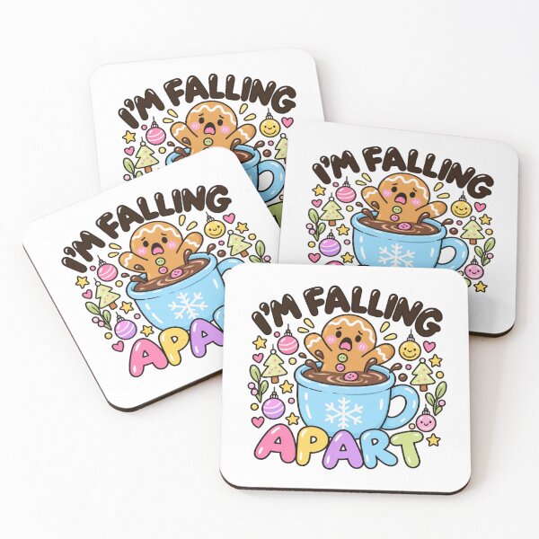 Item preview, I'm Falling Apart – Dramatic Gingerbread Man Christmas Humour designed and sold by Britishdelights.