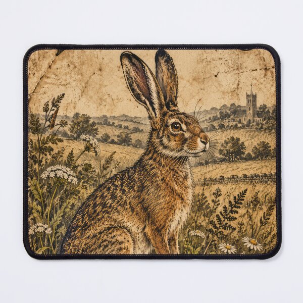 Item preview, Hare & Co. – Vintage British Wildlife Rustic Farmhouse Art designed and sold by thewandswant.