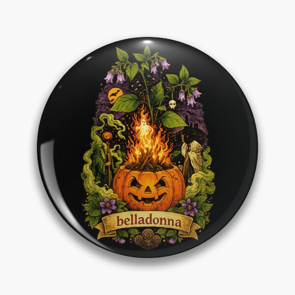 Item preview, Belladonna Samhain Bonfire Spooky Halloween Witchy Art designed and sold by ritusdesigns.
