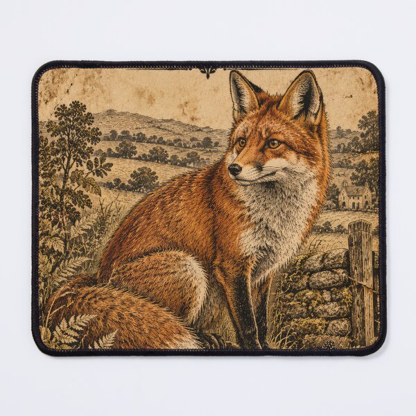 Item preview, Fox & Co. – Vintage Red Fox Rustic Farmhouse Wildlife Art designed and sold by thewandswant.