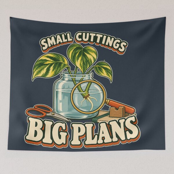 Item preview, Small Cuttings Big Plans Plant Propagation Retro designed and sold by MythicCotton.