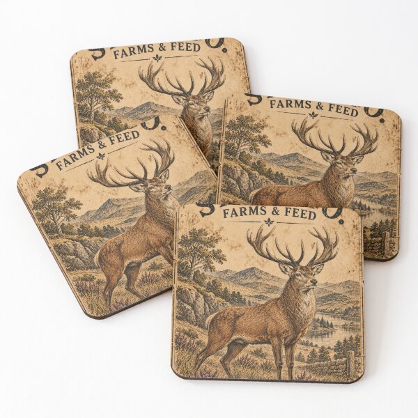 Item preview, Stag & Co. – Vintage Red Deer Stag Rustic Highland Wildlife Art designed and sold by thewandswant.