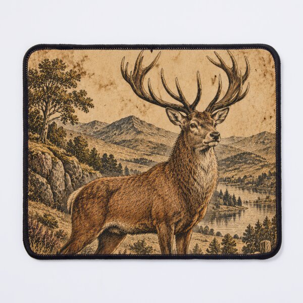 Item preview, Stag & Co. – Vintage Red Deer Stag Rustic Highland Wildlife Art designed and sold by thewandswant.
