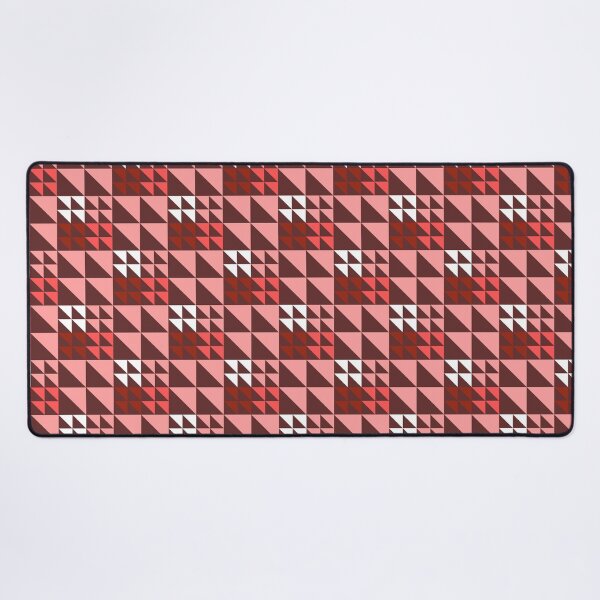 Item preview, Pink and Burgundy Geometric Triangle Pattern designed and sold by PatternXOXO.