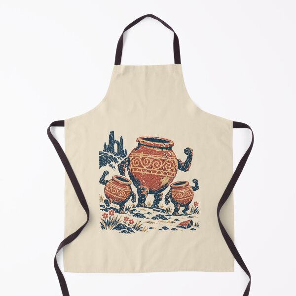 Item preview, Living Jars of Elden Ring – Vintage Linocut Warrior Jar Illustration designed and sold by ChickenFund.