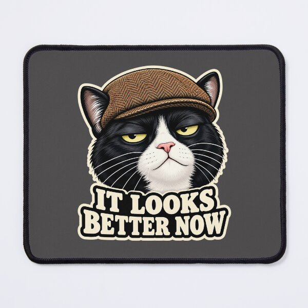 Item preview, It Looks Better Now - Domestic Cat Chaos/Funny Sarcastic Tuxedo Cat Design  designed and sold by Halejo68.
