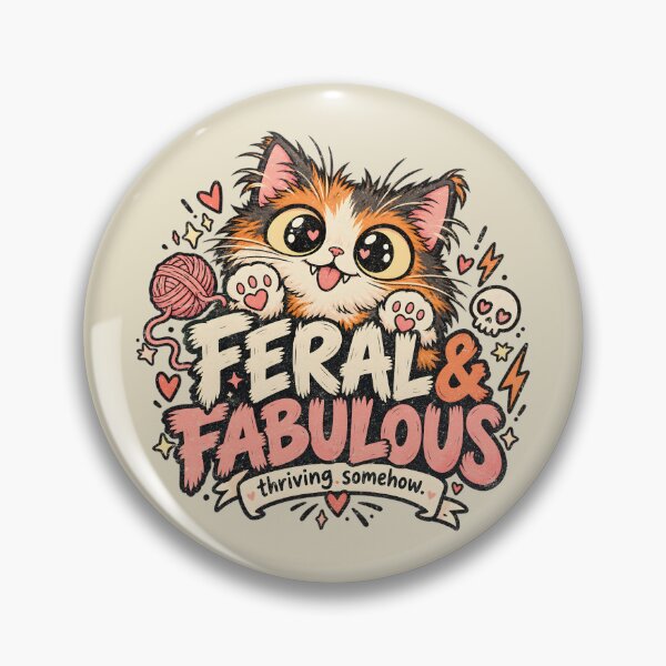 Item preview, Feral and Fabulous – Cute Calico Kitten Thriving Somehow designed and sold by AwesomeBeyondLimits.
