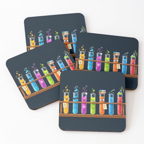 Item preview, Funny Chemistry Test Tubes – Colorful Science Lab Cartoon designed and sold by LexaArtworks.