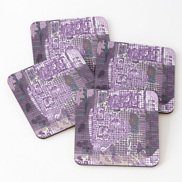 Item preview, Purple Brick Rebellion - Abstract Street Art from child heart designed and sold by TrottersDigiArt.