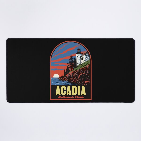 Item preview, Retro Acadia National Park Bass Harbor Lighthouse Maine designed and sold by HalpinDesign.