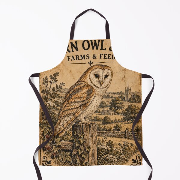 Item preview, Barn Owl & Co. – Vintage British Wildlife Rustic Farmhouse Art designed and sold by thewandswant.