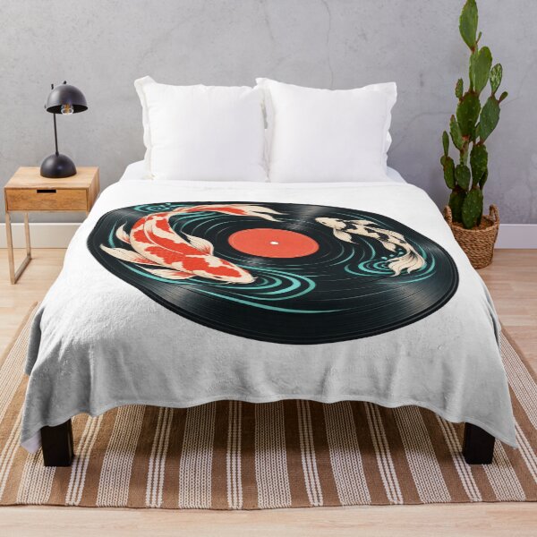 Item preview, Koi Fish Swimming Through Vinyl Grooves designed and sold by LuxChu.