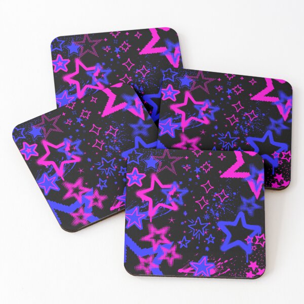 Item preview, Neon Scenecore Star Pattern designed and sold by Side By Side Studio.