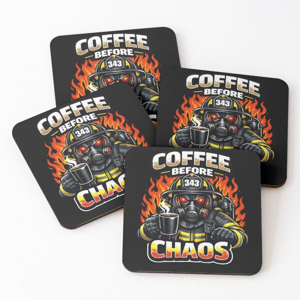 Item preview, COFFEE BEFORE CHAOS | Firefighter Humor Design designed and sold by Timeless Junction.