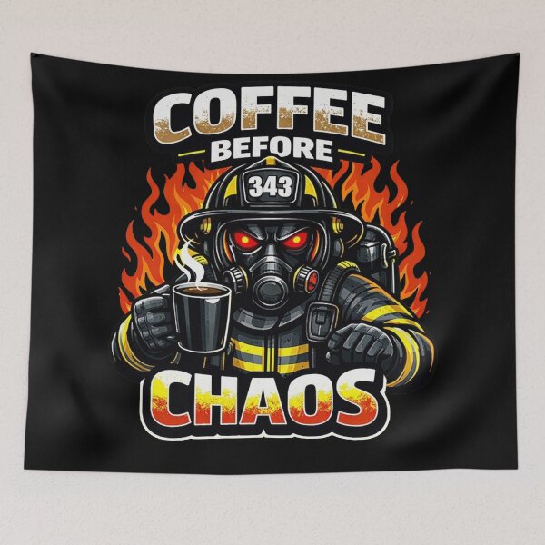Item preview, COFFEE BEFORE CHAOS | Firefighter Humor Design designed and sold by Timeless Junction.