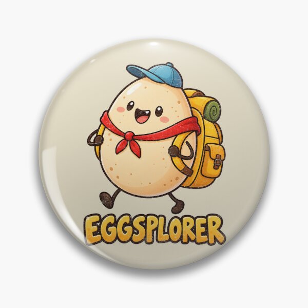 Item preview, Eggsplorer – Cute Hiking Egg with Adventure Backpack designed and sold by AwesomeBeyondLimits.