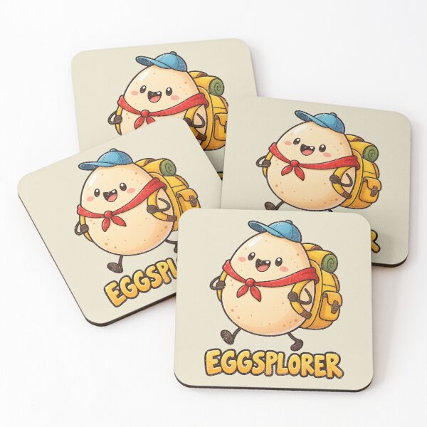 Item preview, Eggsplorer – Cute Hiking Egg with Adventure Backpack designed and sold by AwesomeBeyondLimits.