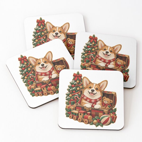 Item preview, Corgi Christmas Toyshop Holiday Pet Art designed and sold by TeNovaStudio.
