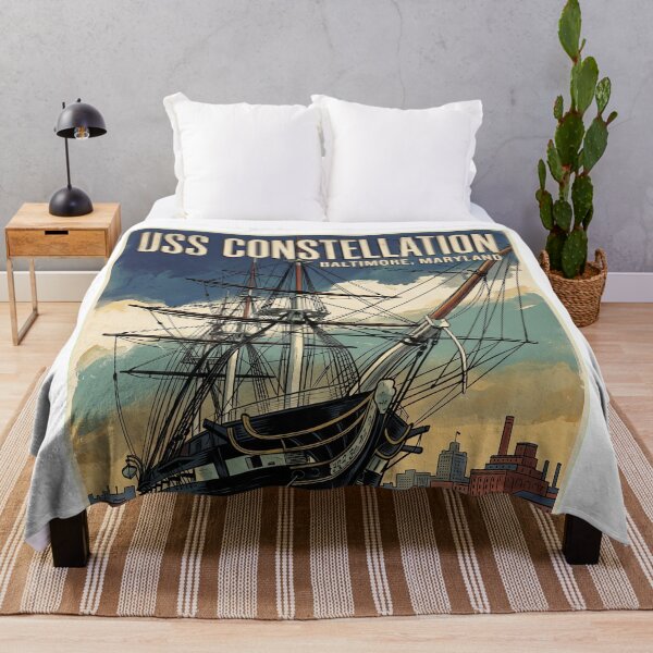 Item preview, USS Constellation Baltimore Historic Warship Poster designed and sold by Bad-Decisions-Designs.