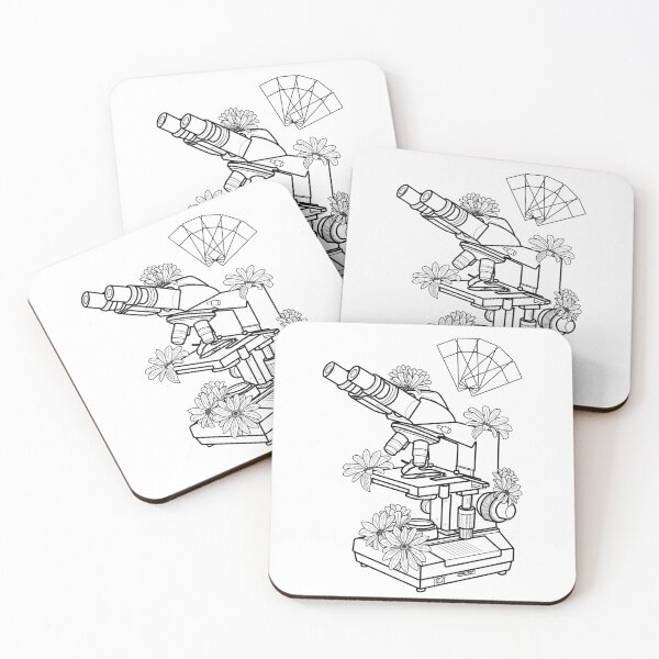 Item preview, Floral Microscope in Black Outline designed and sold by emmacatwheels.