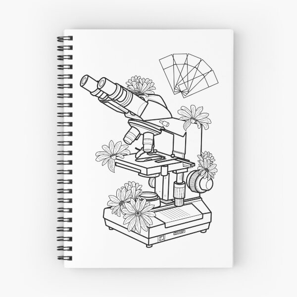 Item preview, Floral Microscope in Black Outline designed and sold by emmacatwheels.