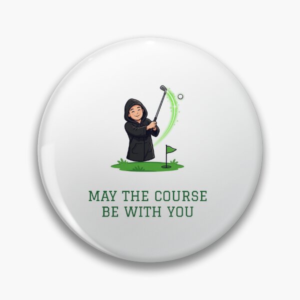 Item preview, May The Course Be With You Funny Golf Shirt — Hooded Golfer Movie Pun Gift Tee designed and sold by RobinHoodShirts.
