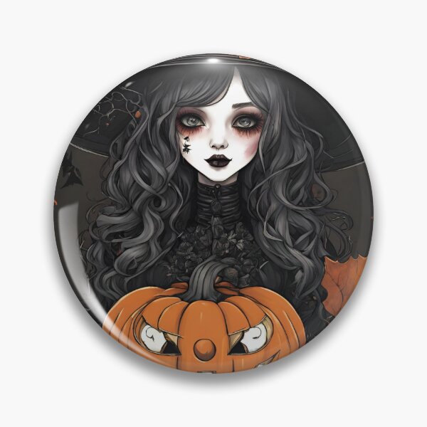 Item preview, Gothic Witch and Grinning Pumpkin designed and sold by Eman Abou Ghazy.
